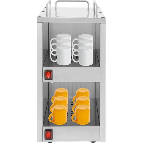 Elektrischer Wärmeschrank für Tassen, Tassenwärmer aus Edelstahl, zweistufige Heizmaschine 140 W (1/5)
