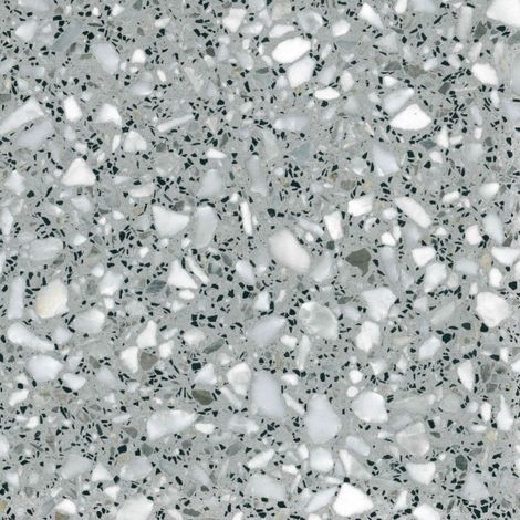 Véritable Carreau Terrazzo fond gris inclusions gris et blanc CARGREY 60x60 cm boîte de 0.72m2 Satiné - Gioia Materia (1/3)