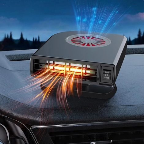 Chauffage de voiture portable 12 V/24 V avec fonction de chauffage et de refroidissement 2 en 1, dégivreur anti-buée pour pare-brise de voiture désembuage rapide (24 V)