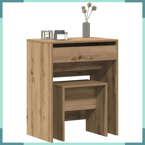 868871 Coiffeuse chêne artisanal 60 x 40 x 75 cm Bois d'ingénierie (1/5)