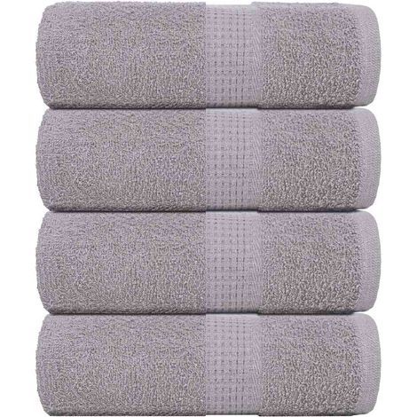 Gants de toilette FROGN, lot de 4, gris, 30 x 30 cm, 360 g/m²