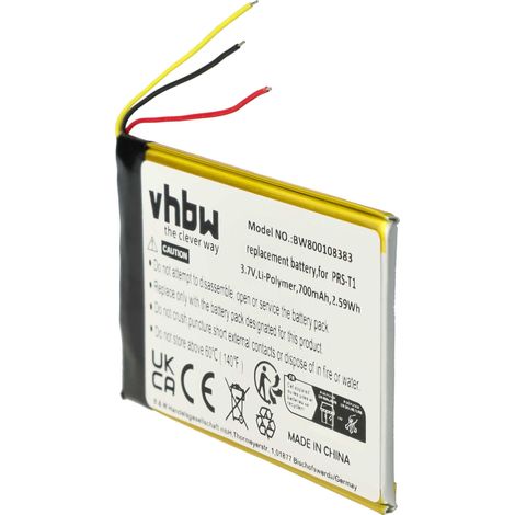 vhbw Akku kompatibel mit Sony Reader PRS-T3S, PRS-T3E, PRS-T3 eBook Reader (700 mAh, 3,7 V, Li-Polymer)