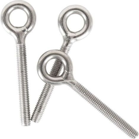 M4 304 Anneau en acier inoxydable longue vis tige filetée boulon à anneau 20PCS (1/5)
