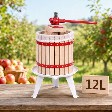 AUFUN Presse à Fruits Presse-vin Presse-jus Presse-purée y Compris Tissu de Presse (12L) (1/3)