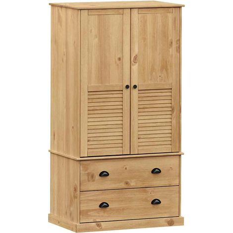 Wardrobe VIGO 90x55x170 cm Solid Wood Pine vidaXL (1/5)
