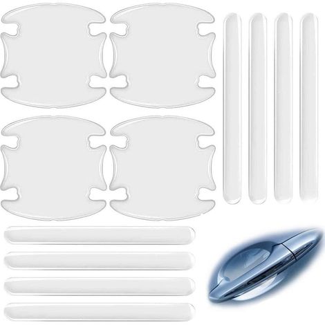 12tlg. Kratzschutzfolie für Autotürgriffe, transparent, selbstklebend (1/5)