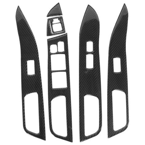 7-teiliges Set Fensterheberschalterabdeckungen aus Kohlefaser für Mitsubishi Lancer 2008–2016 (Linkslenker) – Innenausstattung (1/5)