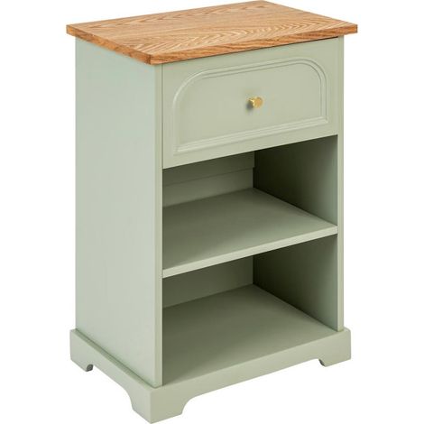 Table de Chevet Avec Tiroir "Mohéa" 67cm Vert Céladon (1/5)