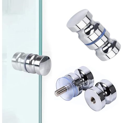 Kaelt - 2 paires de poignées de porte de douche en acier inoxydable, poignées de porte de douche coulissantes, poignées de porte de douche en verre pour salle de bain, cuisine, bureau, hôtel (30 60 m (1/5)