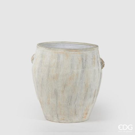 EDG Enzo De Gasperi Vaso Anfora con Manici 69 x 46 Cm H 62 Cm Grey – Vaso Decorativo Design Classico per Interni ed Esterni