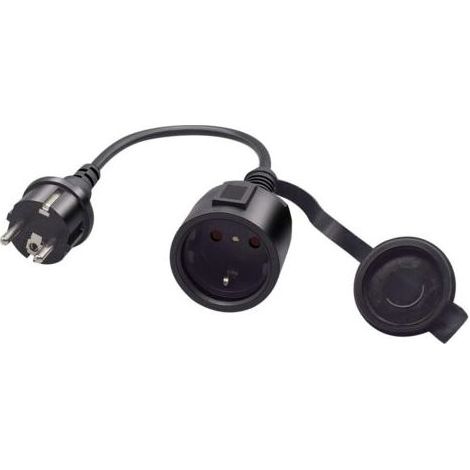 Câble D'extension - Schuko Mâle Vers Femelle - 16 A 250 V - IP44 - Pour PDU Et UPS - 0,3 M (1/5)