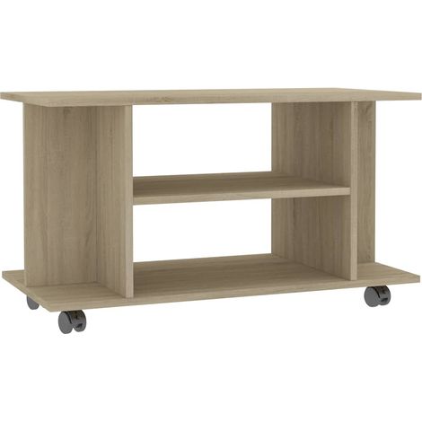 Maison Exclusive - TV-Schrank mit Rollen Sonoma-Eiche 80x40x45 cm (1/5)