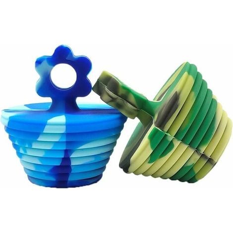 Bouchon De Drain - En Silicone Souple - Diamètre Haut 5 cm - Hauteur 5 5 cm - Pour Baignoire Cuisine Salle De Bain - Lot De 2 (1/5)