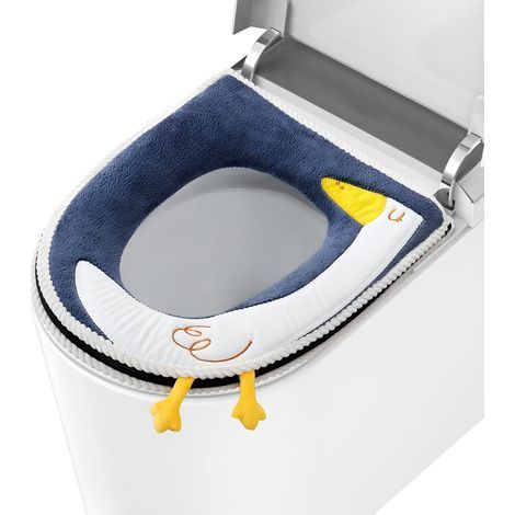 Housse de Siège de Toilette Univesels, Coussin de Couvetue de Siège de Toilette avec Femetue Éclai Antibactéien Lavable Couvecle Toilette Siège Housse pou Abattant WC (1/5)