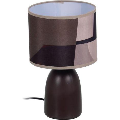 Lampe en céramique marron 29.5 cm (1/5)