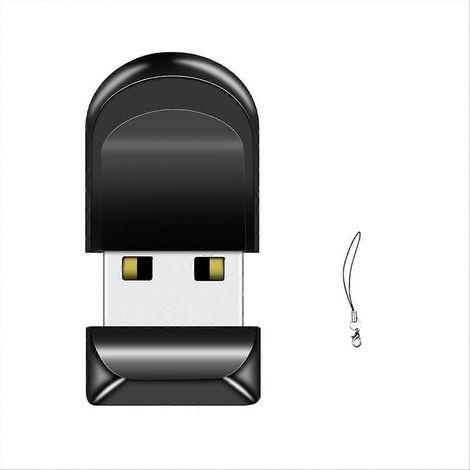 32 GB schwarzer, wasserdichter Mini-USB-Stick, tragbarer Speicher für PC (1/5)