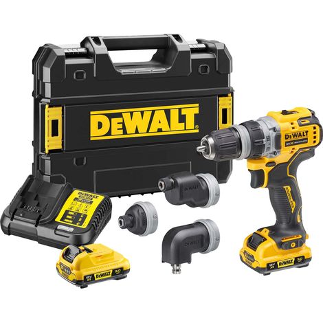 XR 12V 3Ah Li-Ion Brushless Mehrfachkopf-Bohrschrauber DEWALT - DCD703L2T-QW (1/10)