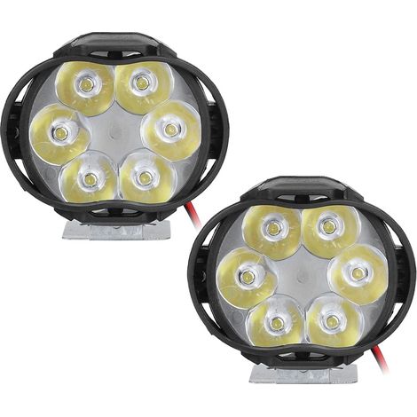Universeller wasserdichter 12V-Motorradscheinwerfer – 6-LED-Nebelscheinwerferprojektor (2er-Pack) (1/5)