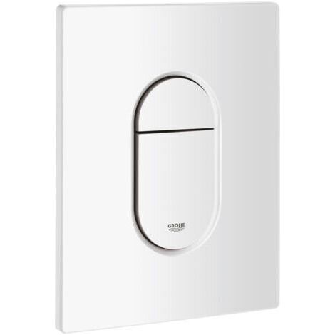 Plaque de commande de chasse d'eau Grohe 38844SH0 Arena Cosmopolitan, double chasse, blanche (1/3)