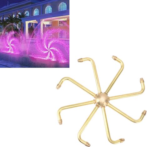 Tête d'arrosage en cuivre pour cactus de Noël, 8 trous, jet tourbillonnant, pour rocaille, cour ou bassin à poissons, 8 trous G1 (1/5)