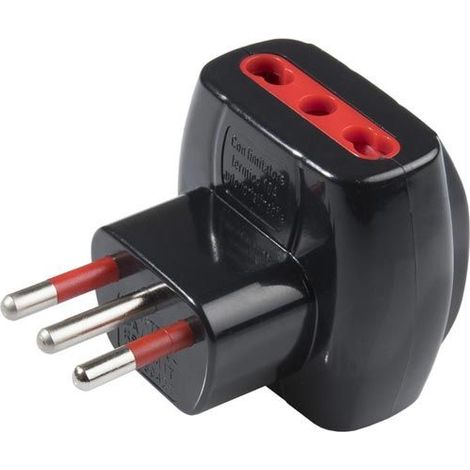 ROSI Adattatore Triplo Emilia Nero RS78042T