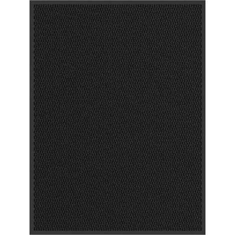 Zerbino antiscivolo nero 90 x 120 cm seduta resistente per uso interno ed esterno in PP nero 020058109