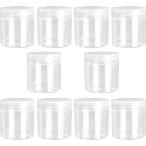 10 Stück transparente Plastikflaschen