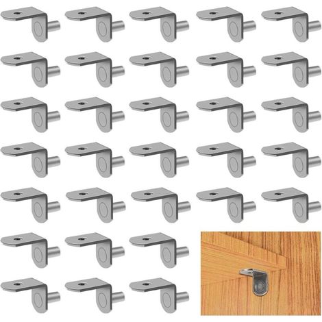 Set of 72 shelf pegs, 5 mm, shelf brackets in the shape of "Shelf brackets for cabinets. Shelf support for cabinets. Metal shelf support for furniture, bi (1/5)