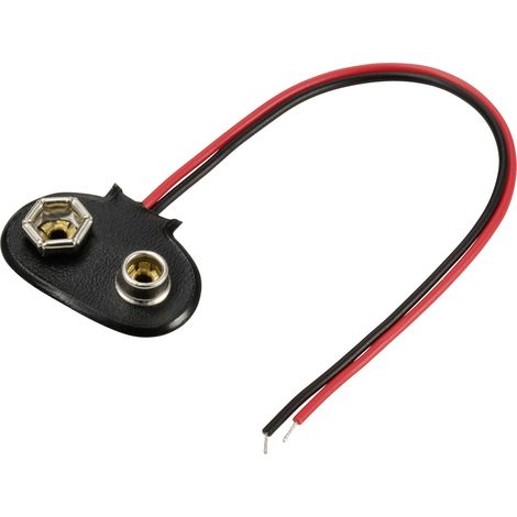 TRU COMPONENTS TC-13220520 Batterieclip 1x 9 V Block Druckknopfanschluss (L x B) 26 mm x 19 mm (1/2)