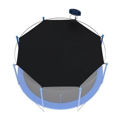 Sonnenschutznetz für Trampolin – UV-beständiges Runddach mit Stangen (optional: 6/8 Stangen). Geeignet für den Außenbereich mit Kindern. Ø 183, 244, 305, 366, 427, 488 cm. 6 Stangen. (1/5)
