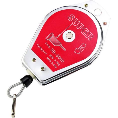 Rétractable Ressort Balancier Outil Support Suspendu Équipement 6.6-11lbs (3-5kg) Rouge pour Assemblage-ligne avec Raccord Accessoire (1/5)