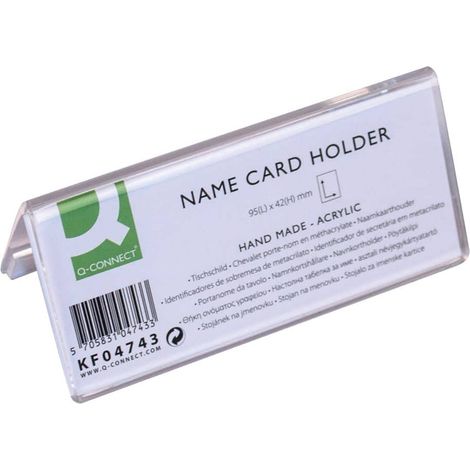 Q-CONNECT KF04743 acollador de tarjeta Transparente