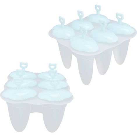 6-teilige Eisform aus Silikon, antihaftbeschichtet, für Zuhause, Küche und Restaurant (Hellblau) (1/5)