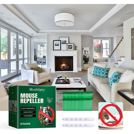 Rattenabwehr-Pellets-Set für Automotoren, Außenbereich, Haus und Innenräume – 12 Rattenabwehr-Pellets + 12 Netzbeutel -- DE (1/5)