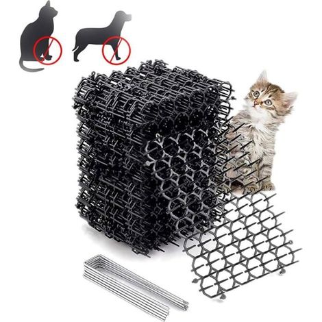 12PCS Tapis Anti-Chat avec Pointes,15 20cm Tapis de Dissuasion répulsif pour Chat Chien Animal (1/5)