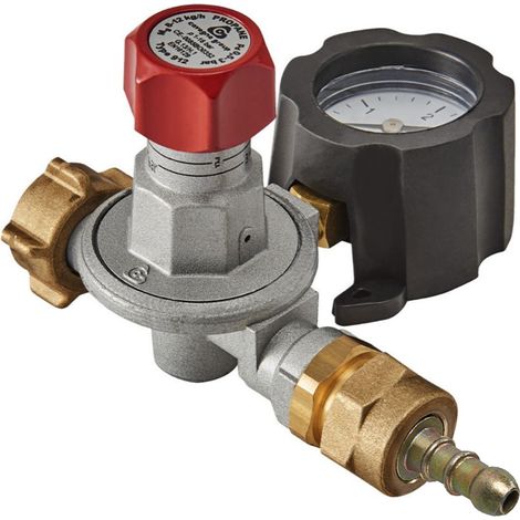 Favex – Détendeur gaz haute pression propane 8kg/h – Pression de sortie 0,5 à 3 bar – Écrou bouteille et tétine pour connexion sécurisée