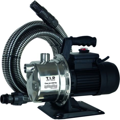 Pompe de jardin TIP - acier inoxydable, avec raccord d&39aspiration, 4 400 l/h, hauteur de refoulement 50 m, 2000 0,200 W, Clean Jet 1300 Plus, 30087 (1/5)