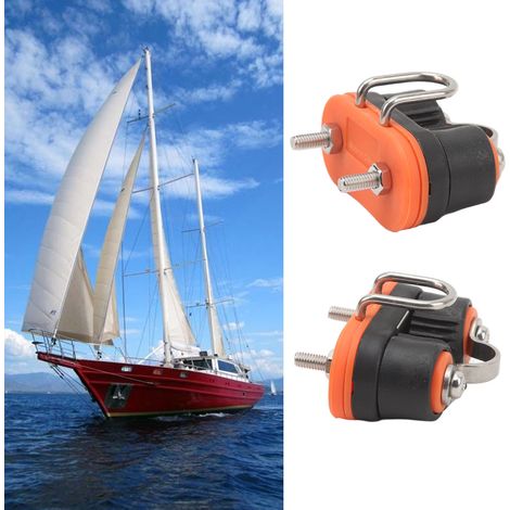 (À combiner avec le produit numéro 1619220115511) 2 pinces à came en nylon marin, anneaux de guidage et guides-câbles pour cordes de 3 à 6 mm. (1/5)