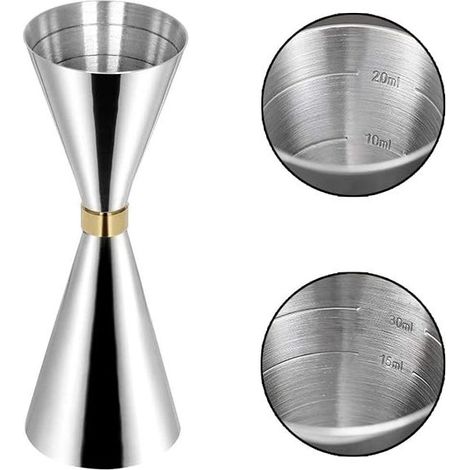 Mesure Jigger, Japonais Style Mesure Cocktail Jigger 1 oz / 2 oz, Mesure Jigger de Haute qualité, Double Doseur de Liqueur en Acier Inoxydable, pour Party Boisson Vin, Cocktail, Bar Craft (1/5)