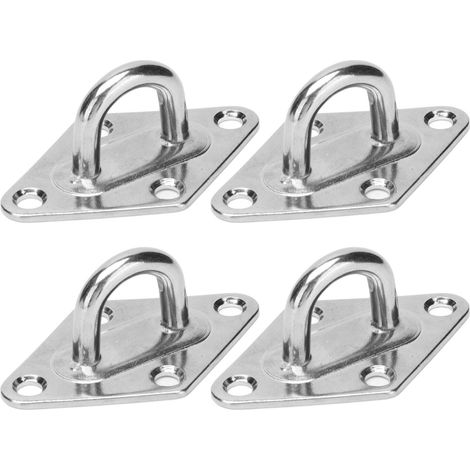 Lot de 10 platines à oeillet en acier inoxydable 316, anneaux de suspension robustes pour hamac, accastillage maritime, trou 5,5 mm (1/5)
