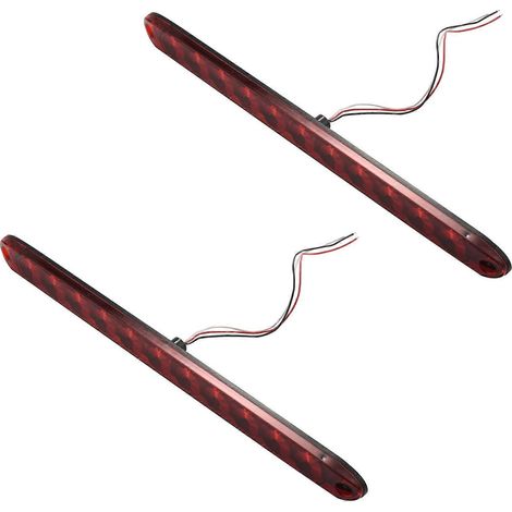 2 barres lumineuses rouges de 16 pouces (40,6 cm) à 11 LED pour remorque, avec feux de position, stop, clignotants et feu arrière, étanchéité IP65, pour camion et remorque. (1/5)