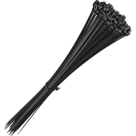 Collier de Serrage Grande Taille 500 mm x 7,6 mm, Attache Câble, Serre Câbles Grand Nylon, Colliers Serre-Cable 500mm, Noir, Lot de 100 Pièces (1/5)