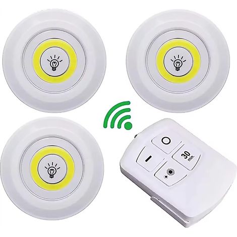 Lot de 3 guirlandes lumineuses LED adhésives avec télécommande sans fil - alimentées par piles (piles non incluses) (1/5)