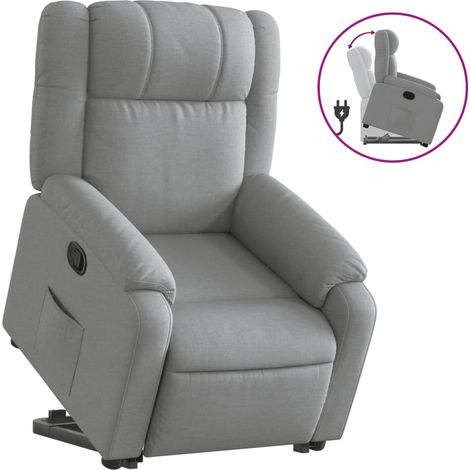 Maison Exclusive - Relaxsessel mit Aufstehhilfe Hellgrau Stoff