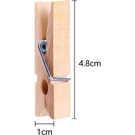 100 Stück 4,8 cm Mini-Wäscheklammern aus Holz mit Fotomotiv und 100 m Hanfschnur (1/3)