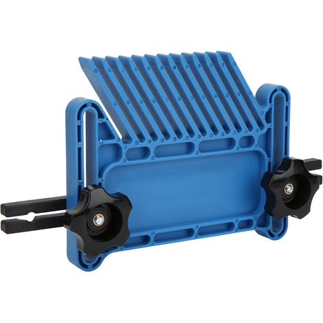 Ensemble de 2 outils à main pour le travail du bois, comprenant un guide de coupe, une table de défonceuse et une scie. Kit d'outils à main bleu pour la menuiserie. (1/5)