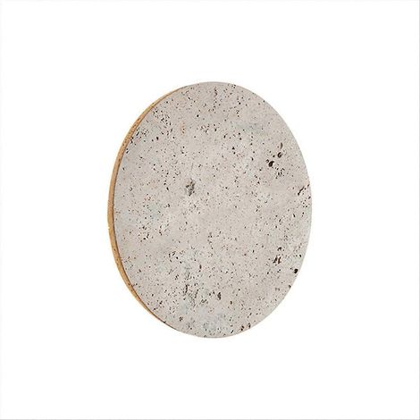 Applique murale LED en travertin jaune, pierre naturelle, 23 cm, idéale pour couloir, chambre, table de chevet, escalier ou décoration intérieure. (1/5)