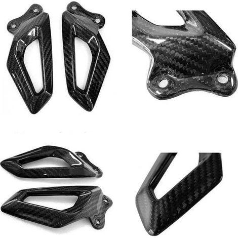 A pair of carbon fiber pedal guards and protective covers for the new 2019-2020 BMW S1000RR (1/5)