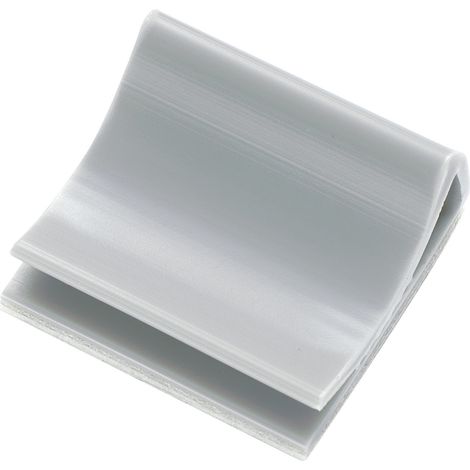 Embase de fixation Plage de Ø du faisceau: 6.70 mm (max) TRU COMPONENTS 130100-PVC-WH-D1 1572127 gris 1 pc(s) S459541