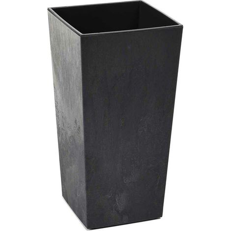 Porto Schwarzer Betonblumentopf H 46 x 25 x 25 cm (1/5)
